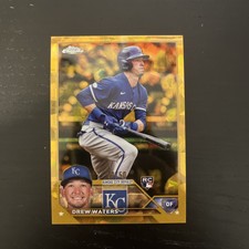 DREW WATERS 2023 Topps Chrome Sapphire Gold Rookie Card /50