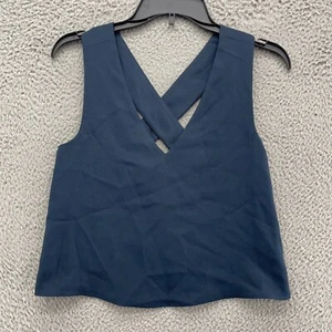 Club Monaco Women Size XS Cami Tank Top Navy Cross Back - Picture 1 of 10