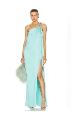 Nuevo con etiquetas Vestido Stella McCartney Falabella Cristal en Aguamarina Italiano 42/6 EE. UU. Foto 1 de 3