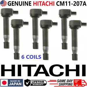 GENUINE HITACHI HONDA x6 Ignition Coils For 1999-2010 Honda & Acura, CM11-207A - Picture 1 of 5