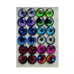 24pcs Eye Chips for 12" Blythe Doll Round Super Thin Glass DIY Toys Accessories - Picture 1 of 24
