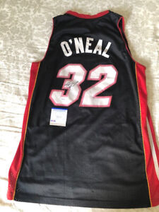 Shaquille Shaq O'Neal HAND-SIGNED Autographed MIAMI HEAT JERSEY PSA DNA COA NBA