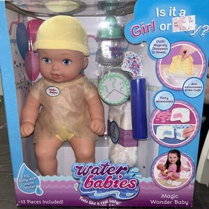 Muñeca bebé de agua juguetes Lauer solo juega niño o niña misterio sorpresa cumpleaños ¡RARA! - Imagen 1 de 14