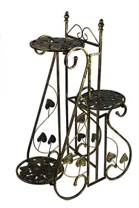 Blumentreppe Blumenampel Eisen Metall Blumenständer Regal Antik  Hocker LN172 - Bild 1 von 1