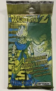 Dragon Ball Z Holochrome Archive Edition Trading 5 Cards 1 Sticker In Pack NEW - Picture 1 of 2