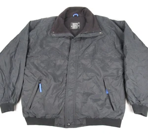 Vintage Helly Hansen Jacket Mens XL Black Fleece Lined Bomber Zip Weatherproof - Picture 1 of 16