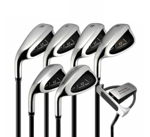 Linkshand Power Bilt Golf Grand Slam Eisensatz 6tlg 6-P,S PT Stahlschaft SR NEU - Bild 1 von 3
