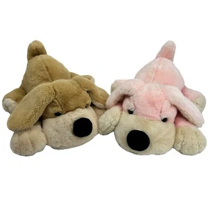 Patrick Penelope Puppy Dog Plush Lot Pink Brown FAO Schwarz Stuffed Animal - Picture 1 of 18