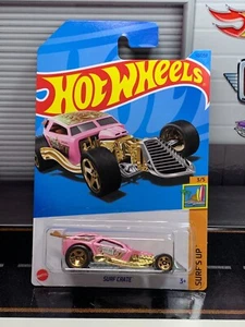 Surf Crate TH Long Card Surf's Up 3/5 Pink Gold Treasure Hunt 2022 2023 - Foto 1 di 8