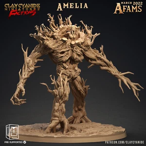 Amelia | AFAMs | Clay Cyanide | Treant Dryad RPG D&D 3D Print Miniature - Picture 1 of 2
