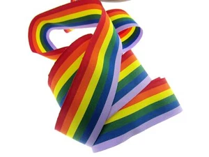 Rainbow Ribbon for Gay Pride Celebrations & Festivals 5m 10mm /25mm /35mm - Picture 1 of 6
