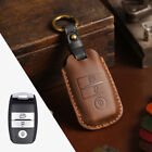 Brown Leather Car Key Cover Protection Case Cover For Kia Sportage Cee'D