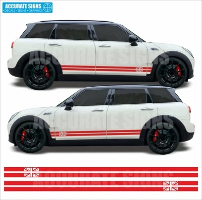 Strisce Laterali per F54 Mini Clubman Set Strisce Vinile Kit Grafica - Immagine 1 di 4