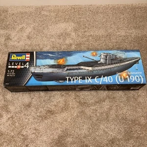 Submarino Alemán Revell 1/72 Tipo IX C/40 U190 - NUEVO - Imagen 1 de 4