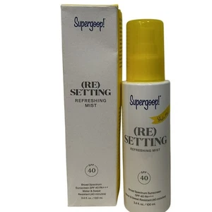 Supergoop! (Re)Setting Refreshing Mist SPF40 Broad Spectrum Sunscreen 3.4 oz NEW - Picture 1 of 6
