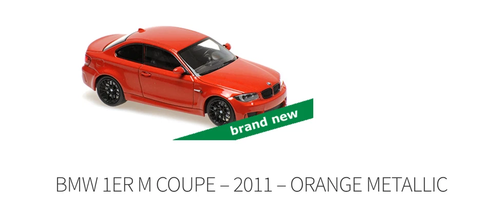 Minichamps maxichamps  940020120 BMW 1ER M COUPE – 2011 – ORANGE METALLIC 1/43 - Photo 1/1