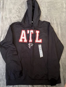 NFL ATLANTA FALCONS Hombres Sudadera Talla XL Pullover Sudadera con Capucha Fútbol Negro Rojo NUEVO - Imagen 1 de 12