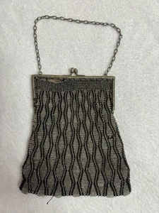 Vintage Art Deco Cut Steel Beaded Flapper Purse Bag Read - Picture 1 of 11