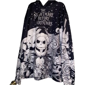 The Nightmare Before Christmas Hoodie Adult XL  White/Black Jack Skeleton - Picture 1 of 6