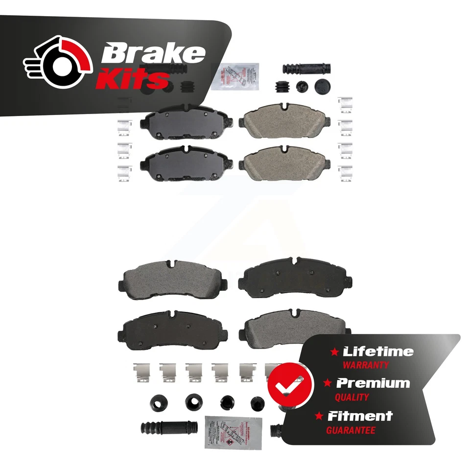 Front Rear Semi-Metallic Disc Brake Pads Kit For 2020-2021 Ford Transit-350 AWD — 第 1/1 张图片