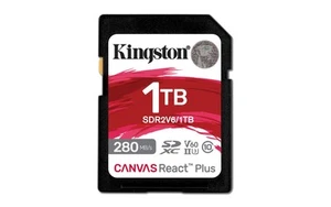 740617340556 Kingston Technology 1 TB Canvas React Plus SDXC UHS-II 280R/150W U3 - Zdjęcie 1 z 8