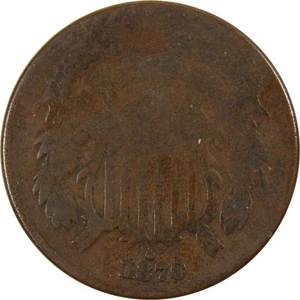 1870 Two Cent Piece AG About Good 2c Coin SKU:I7772 - Picture 1 of 4