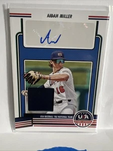 Aidan Miller 2023 USA Stars & Stripes #18U-AM Patch Auto Phillies Prospect - Picture 1 of 2