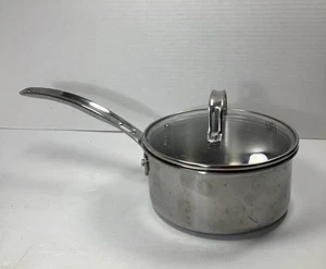 Viking 3-lagiger Edelstahl langer Griff Kochtopf Glasdeckel 1,5 Quart - Bild 1 von 10