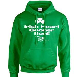 Gooner Arsenal Irish T-Shirt Hoodie Original Design Irish Heart Gooner Soul - Picture 1 of 2