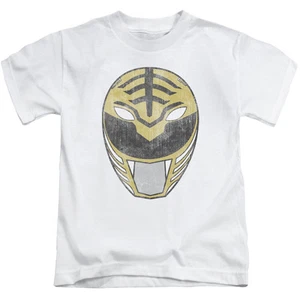 POWER RANGERS WHITE RANGER MASK Toddler Kids Graphic Tee Shirt 2T 3T 4T 4 5-6 7 - Picture 1 of 3
