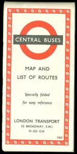 1967 LONDON U.K. TRANSPORT FOLD-OUT MAP - Picture 1 of 2