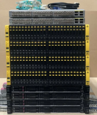 HPE 3PAR 7400c 2Tier 109TB SSD & SAS 360 Gen10 10GBit iSCSI 224 Core 2TB SAN - Image 1 of 2