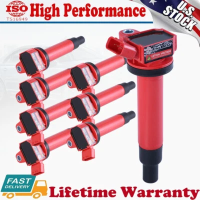 For 2001-2006 Lexus LS430 GS430 SC430 V8 4.3L Set of 8 Ignition Coil UF230 C1173 - Image 1 of 4