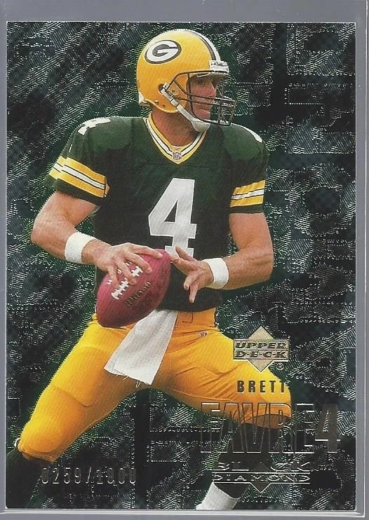 2000 Upper Deck Black Diamond Brett Favre #ed 0259/1000 - Image 1 of 1