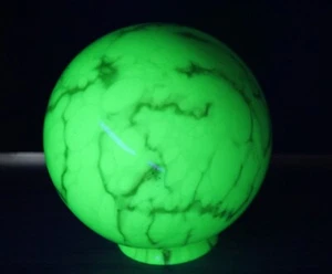 1920 Big Art Nouveau Loetz Vaseline Uranium Slag Glass Lamp Shade Globe Ball - Picture 1 of 11