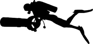 Cave Diver Electric Scooter Decal / Sticker 200-64 - Picture 1 of 1