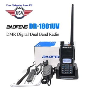 Radio digital Baofeng DR-1801UV DMR doble banda nivel 1+2 walkie talkie UHF VHF EE. UU. - Imagen 1 de 12