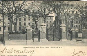 Postal UDB Brown University Van Winkle Gates Providence Rhode Island 1904 - Imagen 1 de 2