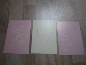 3 Pink Box Postkarten Thema Self Love Club - NEU - Bild 1 von 1