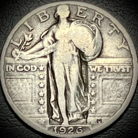 1926 Standing Liberty Quarter - VG+ - 90% Silver 50C Cover