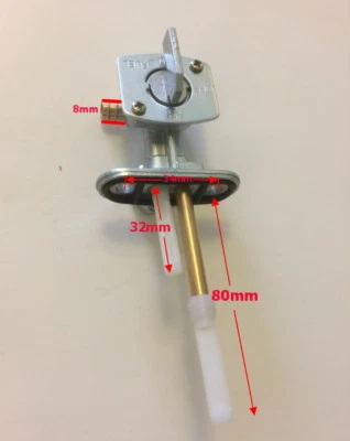 PETCOCK ASSEMBLY FOR KAWASAKI EX500 NINJA 500 500R 454 LTD EN450 FUEL TANK - Image 1 of 4
