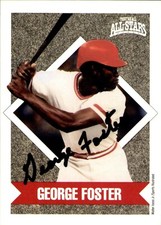 George Foster Signed 1991 All Stars Card #8 Autographed Reds 76800