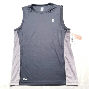 Fila Boys XL muscle multi sports Poly Tank Top Training Gray Black NWT - Picture 1 of 5