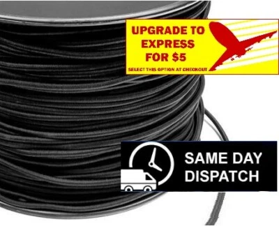 SHOCK / BUNJI CORD 6MM - 8 Metres Bungee Rope Tonneau Covers Boat TRADE QUALITY! - Image 1 of 3