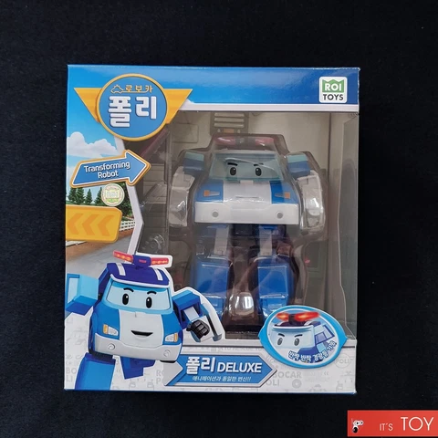 Robocar Poli DELUXE POLI Blue Police Car Transforming Robot Figure 6" Big size Cover