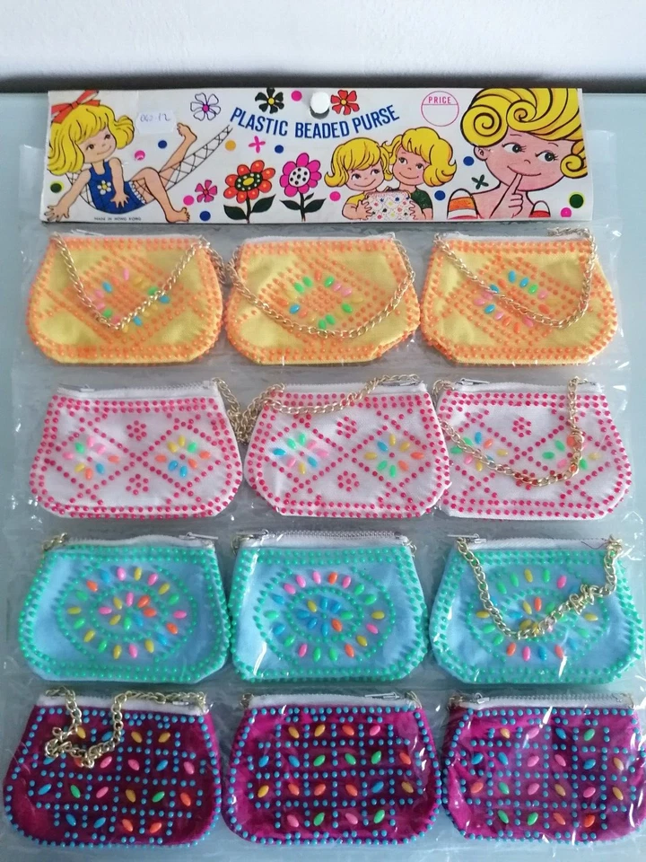 Borsellini con perline vintage blister da 12 pz da collezione