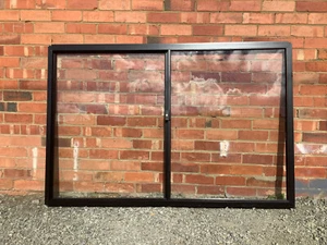 1200h x 1810w NEW Aluminum Sliding window Textura® BLACK Clear Float - Picture 1 of 4