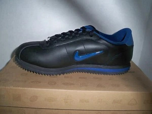 Hombre Nike Cortez Basic Jewel Team NEGRO AZUL REAL NUEVO RARO - Imagen 1 de 8