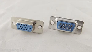 10x VGA Female Jack Socket DB15 15-Pin D-SUB 3 Row Solder Type Connector Adapter - Picture 1 of 7