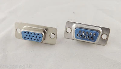 10x VGA Female Jack Socket DB15 15-Pin D-SUB 3 Row Solder Type Connector Adapter - Image 1 of 4